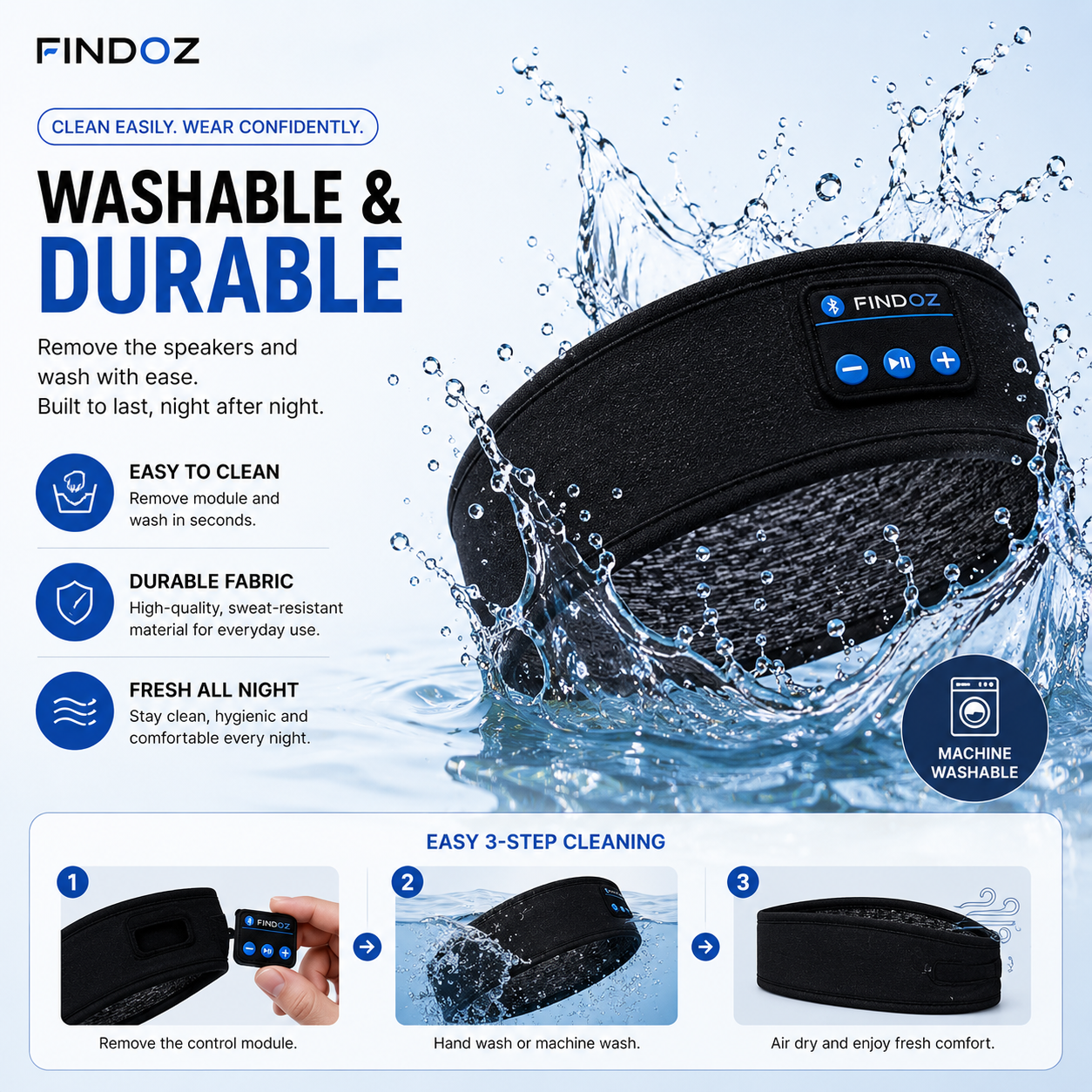 FindOz™ DreamBand Pro – Wireless Bluetooth Sleep Headband