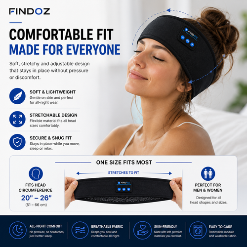 FindOz™ DreamBand Pro – Wireless Bluetooth Sleep Headband